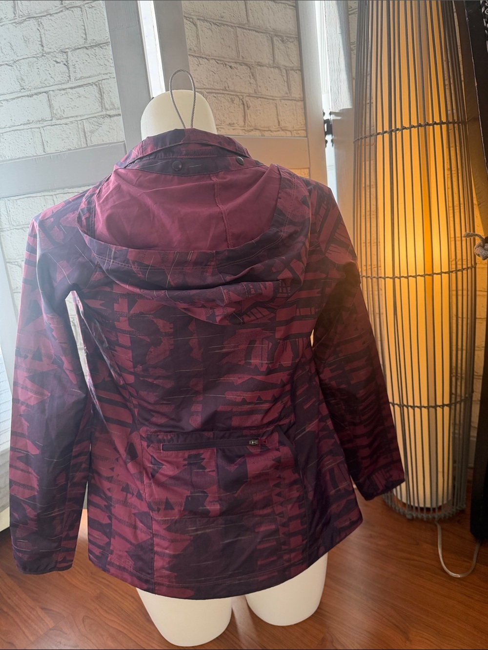 The North Face Women’s Purple Patterned Windbreaker Jacket